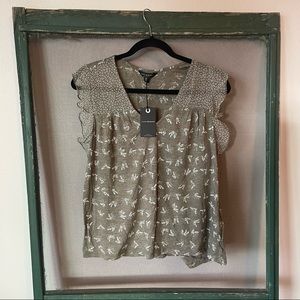 NWT Lucky Brand Sleeveless Blouse / Small / Olive / Tank top